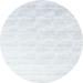 Ahgly Company Indoor Round Contemporary Water Blue Solid Area Rugs 5 Round