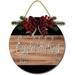 Eveokoki 11 Enjoy The Little Things Wreaths Decor Sign Front Door Home Decor Front Round Wood Hanging Sign with Ribbon Bow and Artificial Leaves