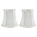 Meriville Set of 2 Eggshell Faux Silk Clip On Chandelier Lamp Shades 3.5-inch by 5-inch by 4.75-inch