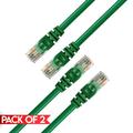 Cmple - [2 PACK] 3 Feet Cat6 Ethernet Patch Cable Cat6 Cable 10Gbps Cat6 Network Cord with Snagless RJ45 Connectors 10 Gigabit Computer Internet LAN Cable - Green