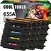 Cool Toner Compatible Toner Replacement for HP 655A CF450A CF451A CF452A CF453A Enterprise M652n M652 M653dn M653x M653 MFP M681dh M682z Printer Toner Set 3Black 3Cyan 3Magenta 3Yellow 12-Pack