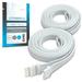 Litcessory Extension Cable for Philips Hue Lightstrip Plus (3.3ft 2 Pack White - MICRO 6-PIN V4)