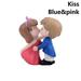 1 Pair Resin Fairy Garden Cake Ornament Crafts Valentine s Day Miniature Lovers Couples Figurines Wedding BLUE&PINK KISS