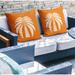 Bayou Breeze Blend Throw Square Indoor/Outdoor Pillow Cover & Insert Polyester/Polyfill blend in Orange | 20 H x 20 W x 5.25 D in | Wayfair