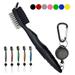 Feiona Golf Double-Sided Cleaning Brush Retractable Zipper Wire Groove Cleaning Tool Golf Putter Wedge Ball Grooves Cleaner Kit