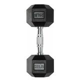 Basstop Hex Dumbbell Free Weight PVC Coated Cast Iron Hex Black Dumbbell for Home Gym Exercises Fitness