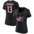 Women's Fanatics Branded Johnny Gaudreau Black Columbus Blue Jackets Special Edition 2.0 Name & Number V-Neck T-Shirt