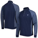 Men's Tommy Bahama Blue Fanatics Corporate Sport Scrimmage Raglan Pullover Sweatshirt
