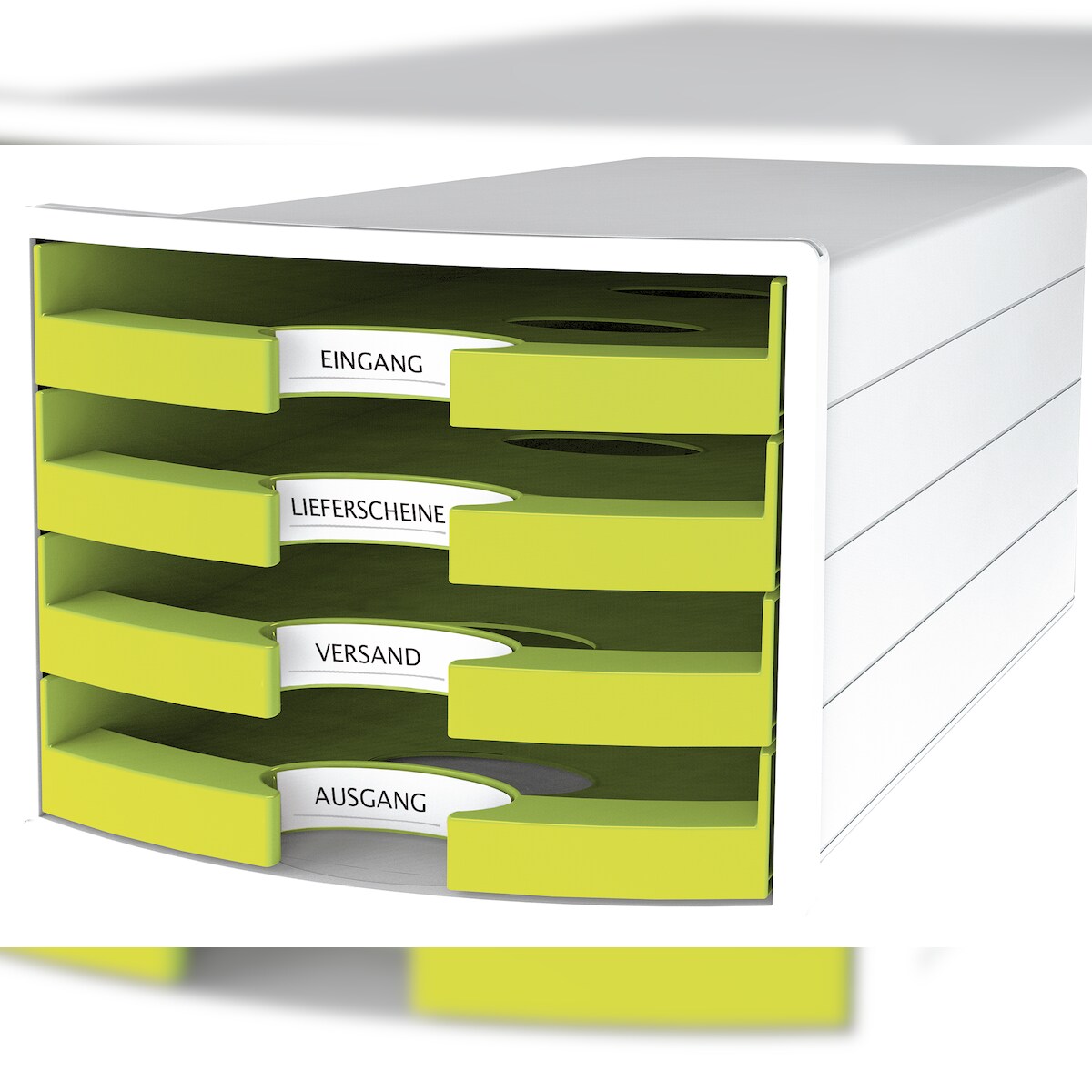 HAN Schubladenbox IMPULS Trend Colour, 4 offene Schübe f. DIN A4/C4, 1011-X, hellgrün Image