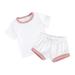 Layettes for Toddlers Kids Girls Boys Fashional Ribbed Soild Short Sleeve Top Short Pants 2pcs Pajamas Sleepwear Outfits Set Personalized Baby Girl Floral Blanket