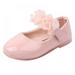 Girls PU Glitter Flats Shoes Low Heel Princess Flower Wedding Party Dress Shoes for Kids Toddler