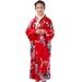 JDEFEG Girls Long Party Dress Baby Kimono Clothes Kids Japanese Robe Girls Toddler Outfits Traditional Girls Dress&Skirt Dresses for Plus Size Girls Satin Red 110