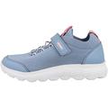 Geox J SPHERICA Girl Sneaker, Indigo/LT Coral, 32 EU