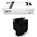 2x Eurotone Toner for Lexmark C 540 543 wie 0C540H1KG Black Cartridges Cartridges