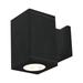 Wac Lighting Dc-Ws05-Ns Cube Architectural 1 Light 7 Tall Led Outdoor Wall Sconce - Black
