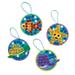 Under the Sea Glitter Mosaic Craft Kit Craft Kits Misc Ornament Craft Kits Ornament Craft Kits 12 Pieces Multicolor