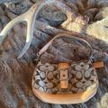 Coach Bags | Coach Mini Shoulder Bag #6362. Approx. 4.5”X8”. Magnetic And Zippers Closure. | Color: Brown/Tan | Size: Os