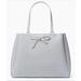 Kate Spade Bags | Kate Spade Light Gray Handbag Tote With Bow ~ Nwt! $399 | Color: Gray | Size: Os
