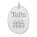 Tufts University Jumbos Class of 2023 2.75'' x 3.75'' Glass Oval Ornament