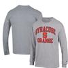 Men's Champion Heather Gray Syracuse Orange High Motor Long Sleeve T-Shirt