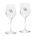 Kentucky Wildcats Primary Team Logo 12oz. 2-Piece Luigi Bormioli Titanium White Wine Glass Set