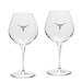 Texas Longhorns Primary Team Logo 22oz. 2-Piece Luigi Bormioli Titanium Robusto Wine Glass Set