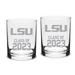 LSU Tigers Class of 2023 14oz. 2-Piece Classic Double Old-Fashioned Glass Set
