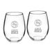 High Point Panthers Class of 2023 21oz. 2-Piece Stemless Wine Glass Set