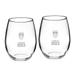 Lehigh Mountain Hawks Class of 2023 21oz. 2-Piece Stemless Wine Glass Set