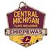 Cent. Michigan Chippewas 20'' x Fans Welcome Badge Sign