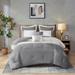 510 Design Helena 8 Piece Embroidered Comforter Set in Grey (Cal King) - Olliix 5DS10-0273