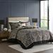 Madison Park Aubrey 5 Piece Reversible Jacquard Bedspread Set in Black (King) - Olliix MP13-7961