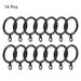 Curtain Rings, Metal Drapery Ring for Curtain Rods 14 Pcs