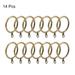 Curtain Rings, Metal Drapery Ring for Curtain Rods 14 Pcs