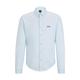 BOSS Herren BIADO R Regular-Fit Hemd aus Baumwoll-Piqué-Jersey mit Button-Down-Kragen Hellblau XL