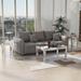 Glass Mirrored 3-piece Coffee Table and Side Table Set