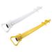 2pcs Beach Umbrella Auger Stand Adjustable Outdoor Base for Shade, White Yellow - White, Yellow