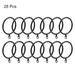 Curtain Rings, Metal Drapery Ring for Curtain Rods, 28 Pcs