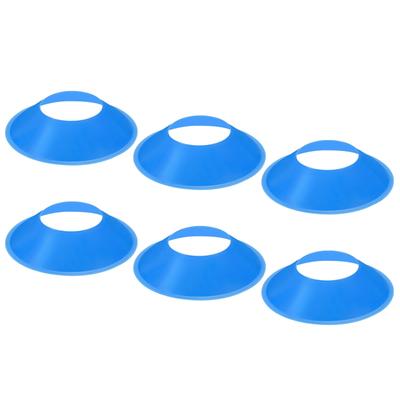 6Pcs Basketball Football Ball Display Stand Holder Round Plastic Blue