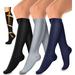 3 Pairs Compression Socks for Women & Men Circulation 15-20 mmHg is Best for Running Nurse