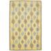 Gold Wool Rug 4 X 5 Modern Hand Tufted Moroccan Diamond Room Size Carpet