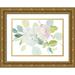 Loreth Lanie 14x11 Gold Ornate Wood Framed with Double Matting Museum Art Print Titled - Blushing Blooms