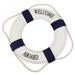 Nautical Life Ring Decoration Decorative Foam Life Ring Beach Lifebuoy Decor Wall Art for Home Wall Door Hanging Decoration Blue 13.78inch