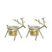 Christmas Holder Candlestick Reindeer Tealight Table Decorations Tea Lights Holder Iron