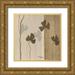 Kikani Umang 20x20 Gold Ornate Wood Framed with Double Matting Museum Art Print Titled - Dancing Leaves I