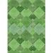 Ahgly Company Indoor Rectangle Patterned Shamrock Green Novelty Area Rugs 3 x 5