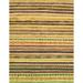 Ahgly Company Machine Washable Indoor Rectangle Abstract Gen Brown Yellow Area Rugs 4 x 6