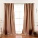 Best Home Fashion Premium Blackout Curtain Panels - Solid Thermal Insulated Window Treatment Blackout Drapes for Bedroom - Back Tab & Rod Pocket (Taupe 52 W x 63 L)