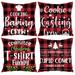 Christmas Pillow Covers 18x18 Set of 4 Rustic Christmas Decorations Red Buffalo Plaid Pillow Covers Outdoor Winter Throw Pillows Linen Decorative Holiday Farmhouse Home Christmas Cushion Cases