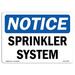 SignMission Notice - Sprinkler System Sign Plastic in Black/Blue/White | 18 H x 24 W x 0.1 D in | Wayfair OS-NS-A-1824-L-18414